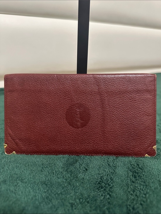 Celine Handbags - Celine Vintage Burgundy Leather Bifold Long  Wallet